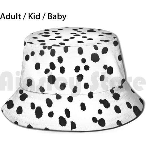 Dalmatian Super Trendy Cute Fun Abstract Pattern Background Sun Hat 2225 Bucket Hat Dalmatian Super