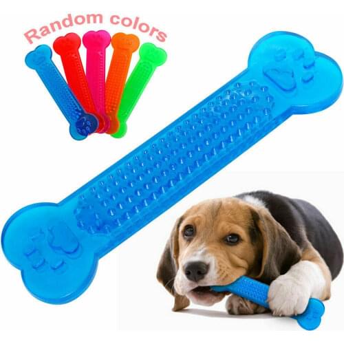 Hot Sale Pet Dog Chew Toys Rubber Bone Toy Aggressive Chewers Dog Toothbrush Doggy Puppy Dental Care For Pet Accessories