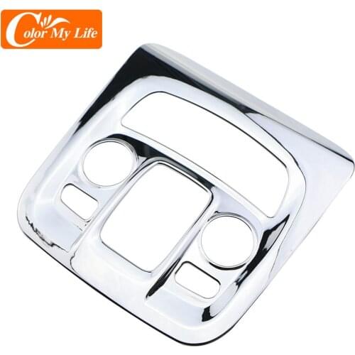Color My Life 2Pcs/Set ABS Chrome Reading Lights Panel Cover for Peugeot 2008 2014 2015 2016 2017 2018 Car Reading Lamps Trim