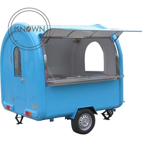 Commercial 2 wheel coffee ice cream fast food truck street snack vending trailer cart