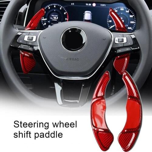 1 Pair Carbon Fiber Red Steering Wheel Paddle Shifter Fit for Volkswagen Golf 7