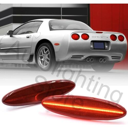 Red Lens LED Rear Side Marker Light Assy for 1997-2004 Chevrolet Corvette C5 Z06