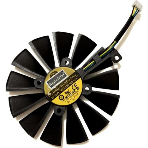 FDC10M12S9-C T129215SM PLD10010S12H GPU Cooler For ASUS RX580 RX570/470 4G GTX-1070Ti-8G GTX-1080Ti-P11G-GAMING Card cooling