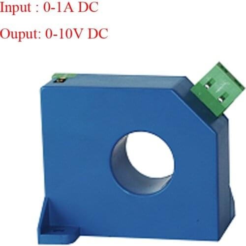 DC0-1A input 0-10V output micro ampere transmitter 0-1A DC current signal transducer transformer