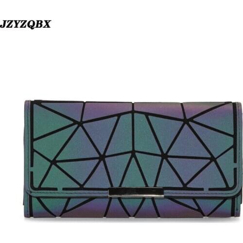 Fashion Wallet Geometric Rhombus Card Package Storage ID Clutch Bag Solid Color Metal Buckle Waterproof ID Bag Multicolor Wallet