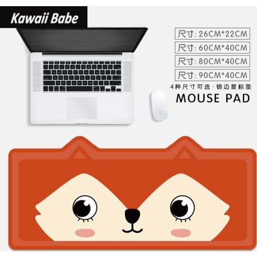 Mouse Pad 80cm*40cm Cute Cartoon Ear Super Size Female Antiskid Writing Pad Office Wash Notebook Study Desk Pad