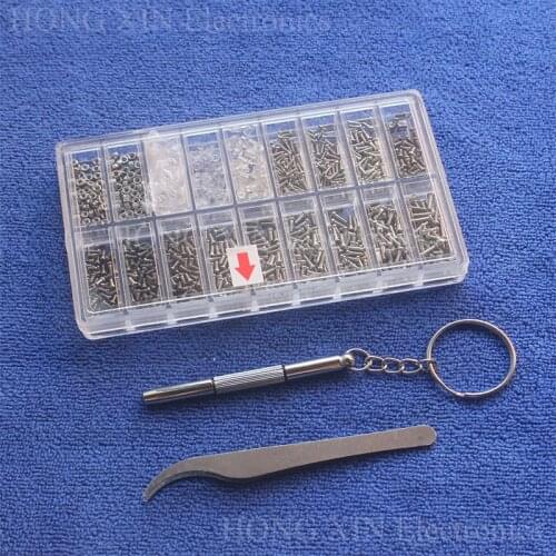 900pcs Stainless Steel Glasses Sunglass Clock Watch Spectacles Phone Set Kit Screws Nuts Screwdriver Repair Tool screw Tweezer