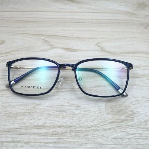 Fashion Retro Squared Titanium Frame Anti Blu Light Ultralight Optical Reading Glasses for Men Women+1 +1.5 +2 +2.5 +3 +3.5 +4