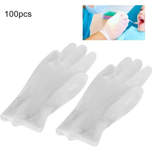 100Pcs Disposable Latex Examination Glove Dental Food Grade Beauty Salon Home Gloves Reduce Hand Contact With Bacteria Pollutant