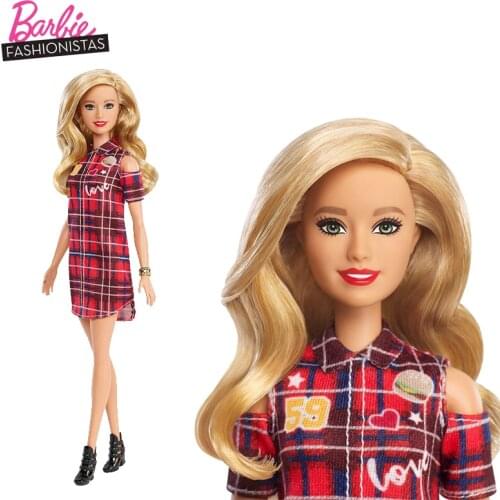 New Model Original Barbie Dolls Brand Princess blond hair Fashionista Girl Fashion Doll Kids Toys Birthday Gift Doll bonecas