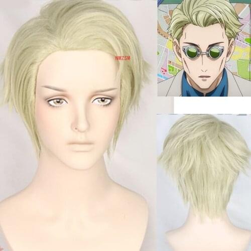 Nanami Kento Cosplay Wig Jujutsu Kaisen Men Short Hair Wig Halloween Party Anime Props