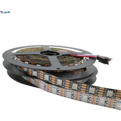 WS2813 led pixel strip 1m/5m Dual-signal 30/60/144 pixels/leds/m,WS2812B Updated Black/White PCB,IP30/IP65/IP67 DC5V
