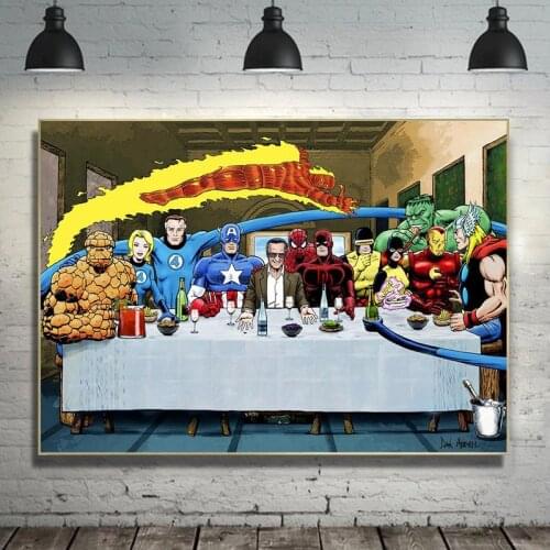 Marvel Superhero Canvas Painting Poster Spider-Man Iron Man Hulk Printmaking Kid Birthday Gift Mural Art Bedroom Home Decoration