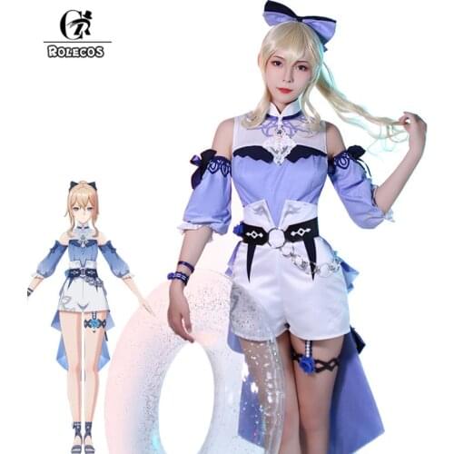 ROLECOS Genshin Impact Jean Swimsuit Cosplay Costume Sea Breeze Dandelion Jean Qin Cosplay Costume Women Summer Swimwear Skins