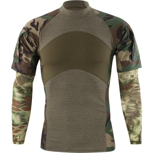Tactical Training Frog III Shirts With Sleeve Protector Outdoors Short Camping Fishing Camouflage Cycling Military Climbing Tops