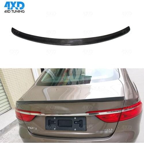 XF Carbon Spoiler 2016 2017 2018 2019 For Jaguar X260 Rear Spoiler Rear Bumper Trunk Wing glossy black finish