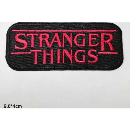 STRANGER Things Vegetarian Red Letters Words Freedom US Theme Novelty Iron On Embroidered Clothes Patches For Clothing