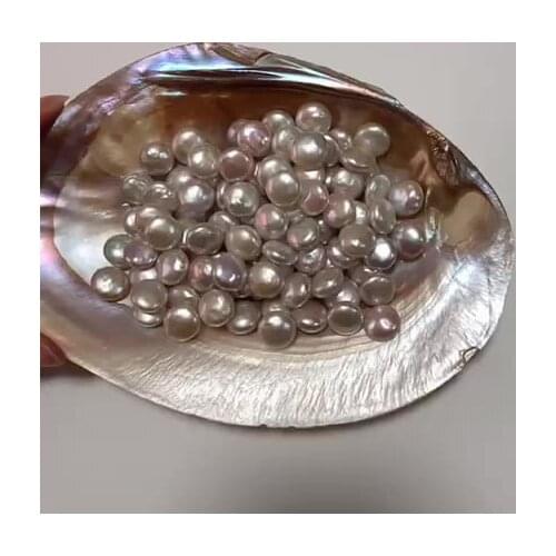 High Quality Good Luster White 13-14mm Pearl Coin Shape Loose Pearl Bead