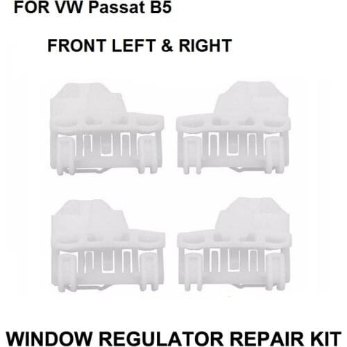 X4 Car Plastic Clips For VW Passat B5 1996 - 2005 Window Regulator Repair Kit - 2 Pairs Front Left And Right