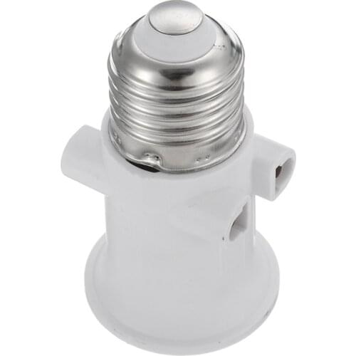 1PCS 4A E27 ABS EU Plug Led Lamp Bulb Base Conversion Holder Converter Socket Adapter Converter Light Adapter Lamp Holder
