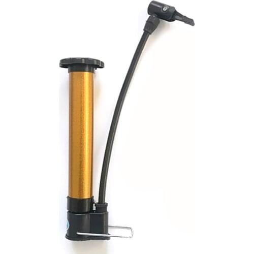 1 Pcs Golden Multifunctional Portable Mini Bicycle Ball Mini High Pressure Bicycle Pump With 1 Air Needle For Football Basketbal