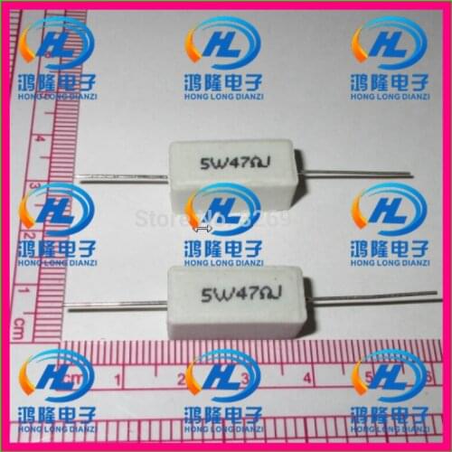 10pcs/lot) 5W 47 ohm +/-5% / 5W 47 ohm 5% / 5W 47RJ