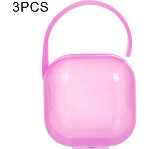 3 pcs Baby Solid Pacifier Box Soother Container Holder Infant Storage Box Travel Storage Case Safe Holder Pacifier PP Dummy Box