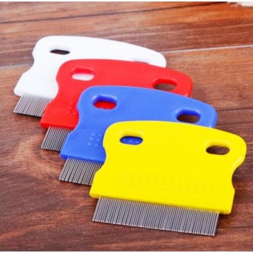 300pcs new Stainless Steel Long Needle Lice Comb Pet Dog Cat Clean Comb Brush Dog Hair Grooming Tool