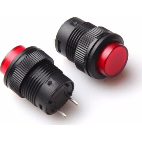 5pcs/lot R16-503A 16mm Self Lock Latching OFF- ON Push Button Switch maintained fixed push button switch