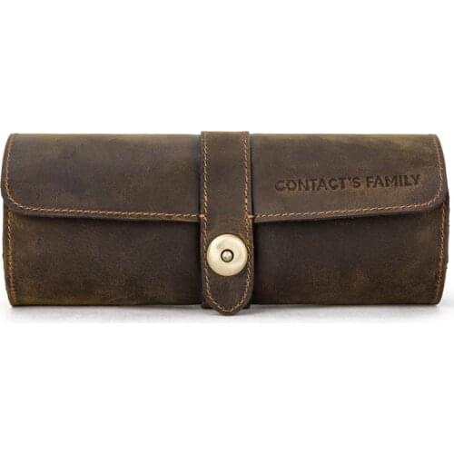 Antique mad horse leather European and American fashion hand watch bag leather multifunctional watch bag