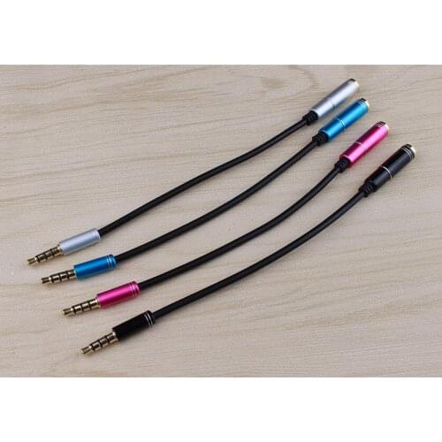 200pcs 3.5mm Audio Converter OMTP/CTIA Male to Female Headphone Cable for Mp3 Phone Tablet Desktop