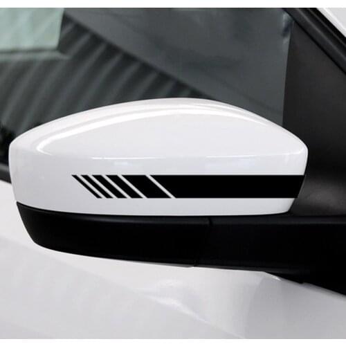 Car Rear View Mirror Decor Decal Car Sticker Styling For Volkswagen VW CC T-ROC Golf 4 5 6 7 Passat B5 B6 B7 Tiguan EOS R