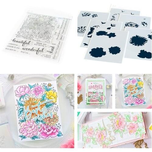 Openwork Flowers, Letters Metal Cutting Diary Dies And Stamps Stencils For Scrapbooking Stamps Embossing Mold Diy Paper Cards