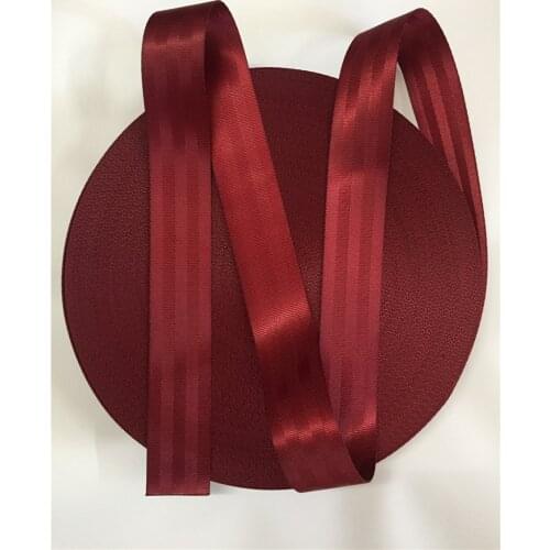 Burgundy 3-36 meters a roll 3 C quality European standard car seatbelt webbing for safety harness ribbon strap for DIY car seat