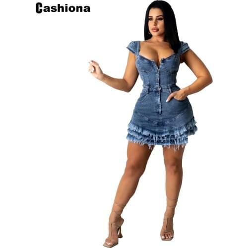 Модные джинсовые платья Cashiona China At AliExpress