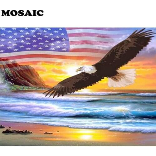 DIY 5D square Diamond Painting Eagle Soar Dril Mosaic Embroidery Cross stitch home decoration hobby craft Canvas