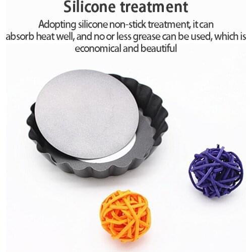 Mini Pie Muffin Cupcake Pans Non-Stick Tart Quiche Flan Pan Molds Pie Pizza Cake Mold Removable Loose Bottom Round Bakeware