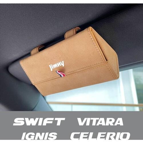 Glasses Storage Box Holder For Suzuki Jimny Swift Ignis Grand Vitara Alto Baleno SX4 Samurai S-Cross Celerio Car Accessories