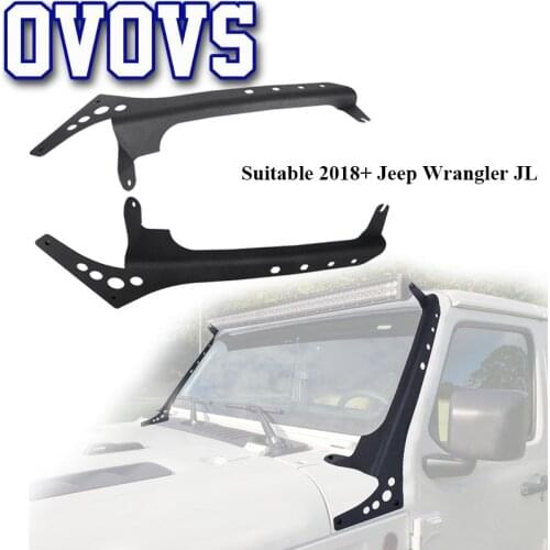 JL 52" Led Light Bars Upper Windshield Mounting Bracket Lower Corner Bracket for 2018+ Jeep-Wrangerl JL