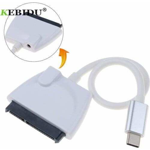 Kebidu Newest Type C USB 2.0 to Sata 3 adapter converter cable 7+15PIN Serial ATA III Adapters for 2.5" sata HDD SSD SATA Drive