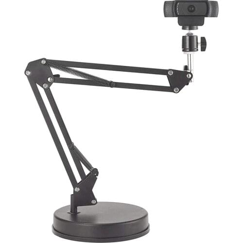 Desktop Webcam Stand 22 Inch Suspension Boom Scissor Arm Stand with Base,Compatible for Logitech Webcam C922