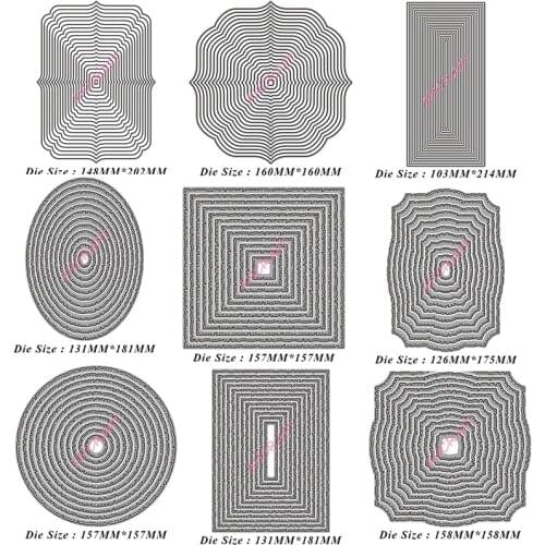 Reunion Shabby Basic Border Metal Cutting Dies Mould Blade Stencil Scrapbooking Photo Album Card Paper Embossing Craft DIY