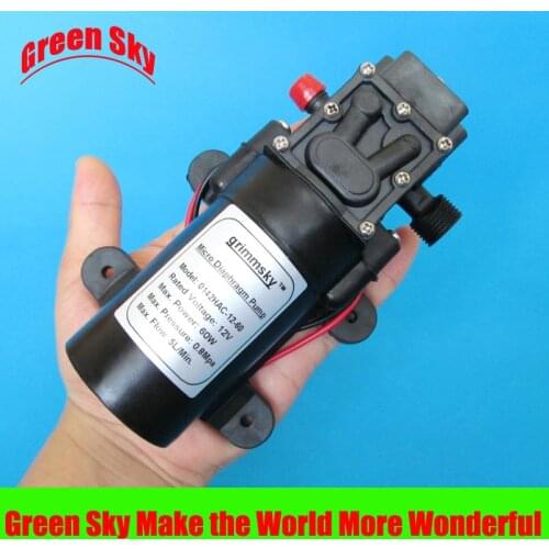 5L/Min DC12V 60W high pressure mini diaphragm water pump