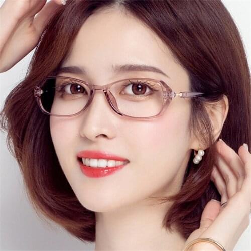 Evove fashion Women Eyeglasses Frame ladies Brand Designer Glasses Fake Eyewear Pink Nerd spectacles optical Narrow Clear Lens