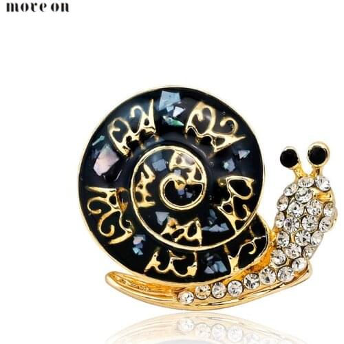 Moveon Cartoon Retro Vintage Snail Brooch Enamel Animal Brooches Wedding Souvenir Bijoux Women Sweater Scarf Gift