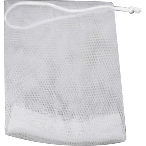 Handmade Soap Foaming Net Soap Cleansing Foaming Net Bag Facial Cleanser Foaming Bags 150*95Mm White