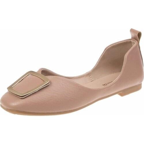 2020 New Spring And Autumn Shallow Shoes Fashion Square Head Wild Comfortable Simple Workplace Classic Single Shoes B24-11