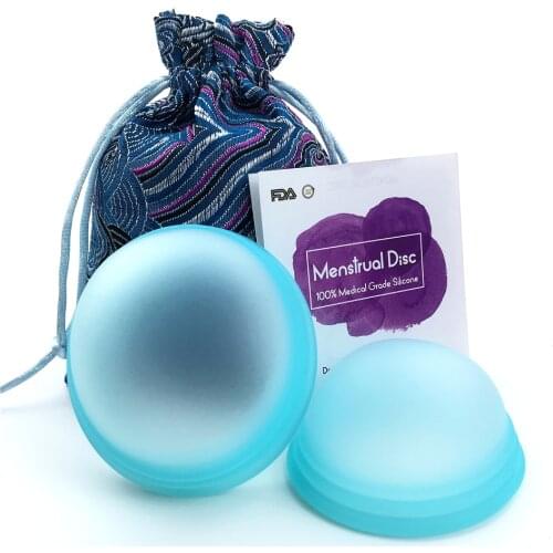 New Reusable menstrual Disc with sterilizer(folding cup) and storage bag menstrual cups sets