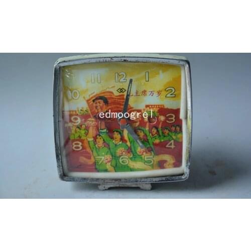 Rare Chinese old copper beauty clock,Working properly,Mao ze dong,sixties of 20th century,beautifully designed,Free shipping