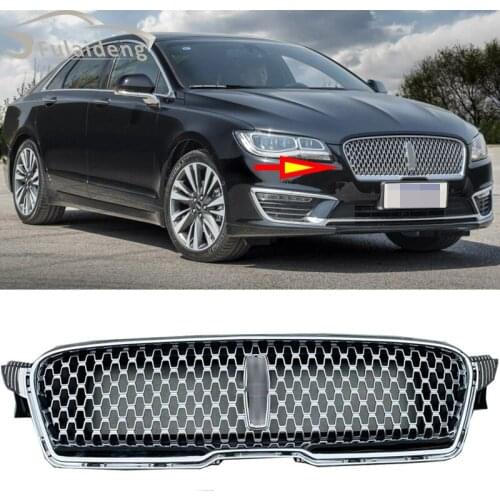 1pcs For Lincoln MKZ 2017-2020 ABS Chrome Front Bumper Upper Mesh Grill Grille car styling accessories